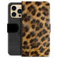 iPhone 13 Pro Max Premium Flip Cover med Pung - Leopard