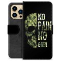 iPhone 13 Pro Max Premium Flip Cover med Pung - No Pain, No Gain