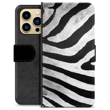 iPhone 13 Pro Max Premium Flip Cover med Pung - Zebra
