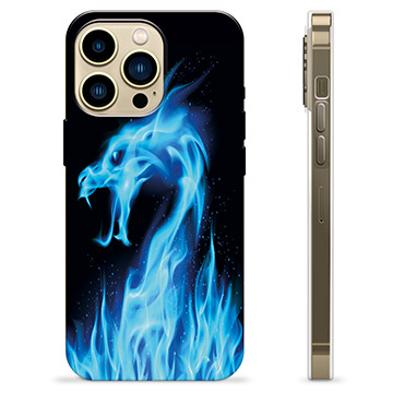 iPhone 13 Pro Max TPU Cover - Blå Ild Drage