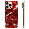 iPhone 13 Pro Max TPU Cover - Rød Marmor