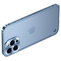 iPhone 13 Pro Metal Bumper med Plastik Bagsiden - Blå