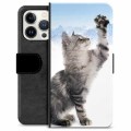 iPhone 13 Pro Premium Flip Cover med Pung - Kat