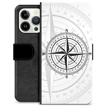 iPhone 13 Pro Premium Flip Cover med Pung - Kompas