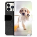 iPhone 13 Pro Premium Flip Cover med Pung - Hund