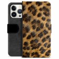iPhone 13 Pro Premium Flip Cover med Pung - Leopard