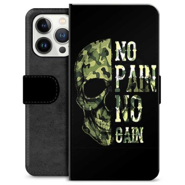 iPhone 13 Pro Premium Flip Cover med Pung - No Pain, No Gain