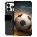 iPhone 13 Pro Premium Flip Cover med Pung - Fodbold