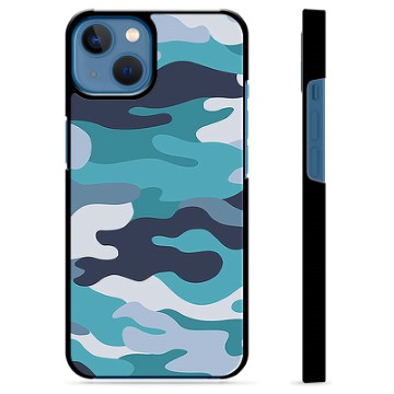 iPhone 13 Beskyttende Cover - Blå Camouflage