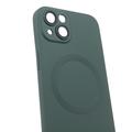 iPhone 13 silikonecover med kamerabeskyttelse - MagSafe-kompatibel - grøn