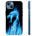 iPhone 13 TPU Cover - Blå Ild Drage