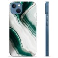 iPhone 13 TPU Cover - Smaragd Marmor