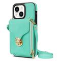 iPhone 14 Alt-i-et cover med pung og rem - Mynte