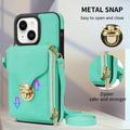 iPhone 14 Alt-i-et cover med pung og rem - Mynte