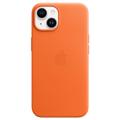 iPhone 14 Apple Læder Cover med MagSafe MPP83ZM/A - Orange