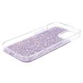 iPhone 14 Glitter Flakes TPU Cover - Lilla