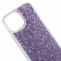 iPhone 14 Glitter Flakes TPU Cover - Lilla