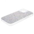 iPhone 14 Glitter Flakes TPU Cover - Sølv