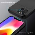 iPhone 14 Hybrid Cover med Glidende Kortslot - Sort