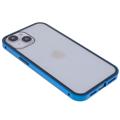 iPhone 14 Magnetisk Cover med Hærdet Glas - Blå
