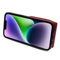 iPhone 14 Plus Alt-i-et cover med pung og rem - rød