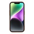 iPhone 14 Plus Stilfuldt stødsikkert TPU cover med forhøjede kanter - Brun / Sløjfe
