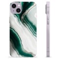 iPhone 14 Plus TPU Cover - Smaragd Marmor