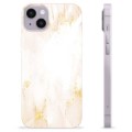iPhone 14 Plus TPU Cover - Gylden Perle Marmor