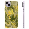 iPhone 14 Plus TPU Cover - Oliv Marmor