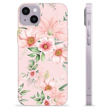 iPhone 14 Plus TPU Cover - Vandfarveblomster