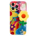 iPhone 14 Pro TPU Cover med Blomst og Armbånd - Farverigt