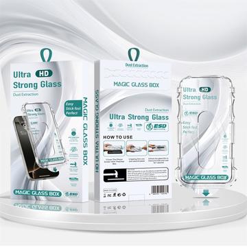 iPhone 14 Pro HD Skærmbeskyttelse Hærdet Glas med automatisk værktøj til fjernelse af støv - 9H