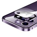 iPhone 14 Pro Magnetisk Cover med Hærdet Glas - Lilla