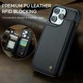 iPhone 14 Pro Max Caseme C22-etui RFID-kortpung - Sort