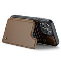 iPhone 14 Pro Max Caseme C22-etui RFID-kortpung - Brun