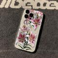 iPhone 14 Pro Max TPU Cover med Blomstermønster - Lyserød lilje