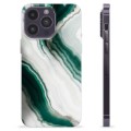 iPhone 14 Pro Max TPU Cover - Smaragd Marmor