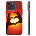 iPhone 14 Pro Max TPU Cover - Hjertesilhuet