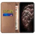 iPhone 14 Pro Max Pung Cover - Karbonfiber - Brun
