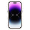 iPhone 14 Pro Max Bølgekant magnetisk hybrid cover - grå