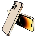 iPhone 14 Pro Metal Bumper med Forhøjede Kanter - Guld