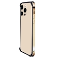 iPhone 14 Pro Metal Bumper med Forhøjede Kanter - Guld