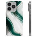 iPhone 14 Pro TPU Cover - Smaragd Marmor