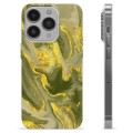 iPhone 14 Pro TPU Cover - Oliv Marmor