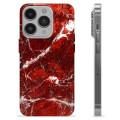 iPhone 14 Pro TPU Cover - Rød Marmor