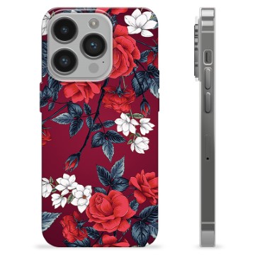 iPhone 14 Pro TPU Cover - Vintage Blomster