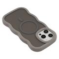 iPhone 14 Pro Bølgekant magnetisk hybrid cover - grå