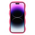 iPhone 14 Pro Bølgekant magnetisk hybrid cover - hot pink
