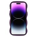 iPhone 14 Pro Bølgekant magnetisk hybrid cover - lilla