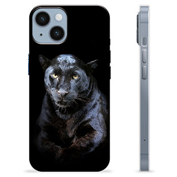 iPhone 14 TPU Cover - Sort Panter